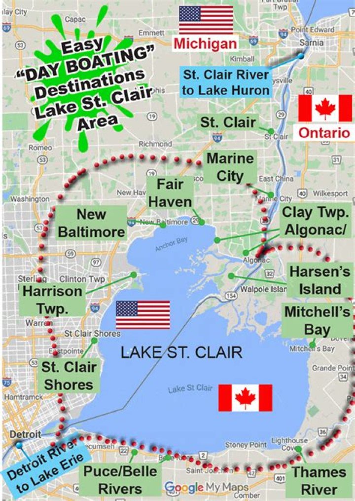 How wide is Lake St Clair?